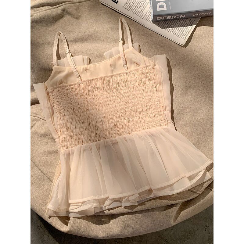 Áo Ống Hai Dây Bằng Vải Voan Thời Trang Mùa Hè Dành Cho Nữ