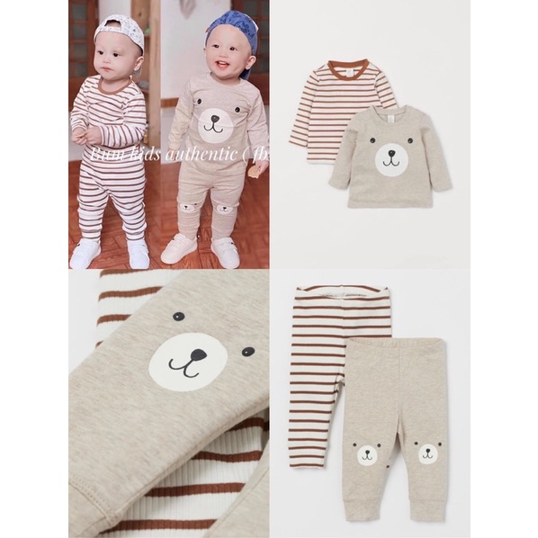 Bộ Thu Legging Bé Gái Gấu Be Cát HaM