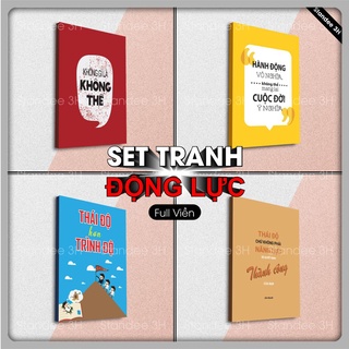 Tranh động lực slogan văn phòng độc đáo, ý nghĩa mà doanh nghiệp nên sở hữu. Chất liệu canvas bền đẹp | 3H