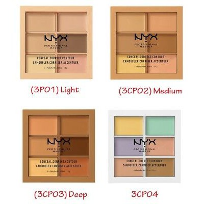 NYX - Bảng Kem Tạo Khối + Che Khuyết Điểm NYX Conceal Correct Contour 3CP04