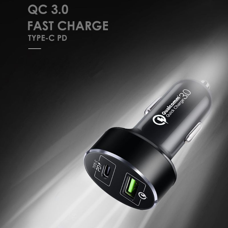 SELAN❤18W USB QC 3.0 Quick Charge QC 3.0 Car Charger PD Type C Car Phone Fast Charger