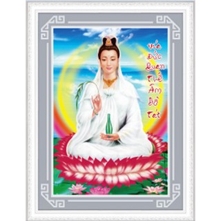 Tranh gắn đá kim cương ab vía đức quan thế âm bồ tát h1115