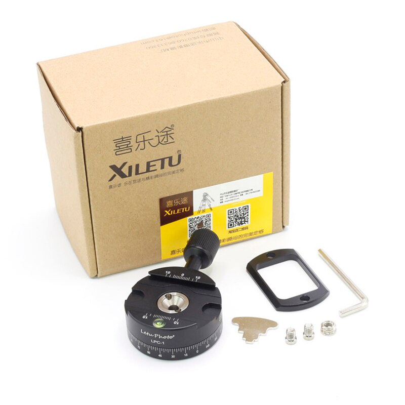 Xiletu LPC-1 360 Độ Toàn Cảnh Nền Tảng Chân Máy đầu Gắn Adapter Kẹp Cho Arca Thụy Sĩ KTS 1/4 &quot;- vít 3/8&quot;
