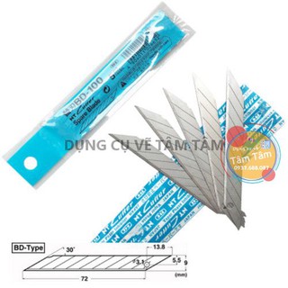 [ TÂM TÂM ]-Lưỡi dao 30 độ, lưỡi dao NT Cutter BD-100-
