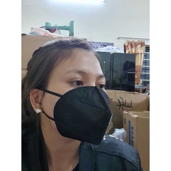 (1 cái) Khẩu trang y tế N95 màu đen (có van/ không van)