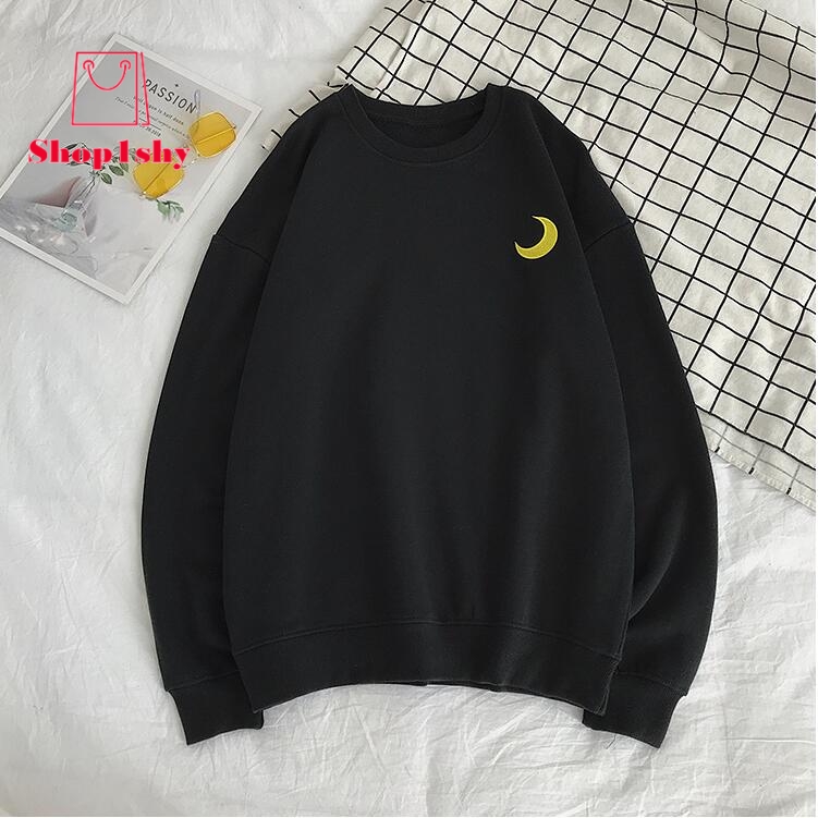 Moon and sun print fashion Athletic Closure Men's Pullover Sweatshirt | BigBuy360 - bigbuy360.vn