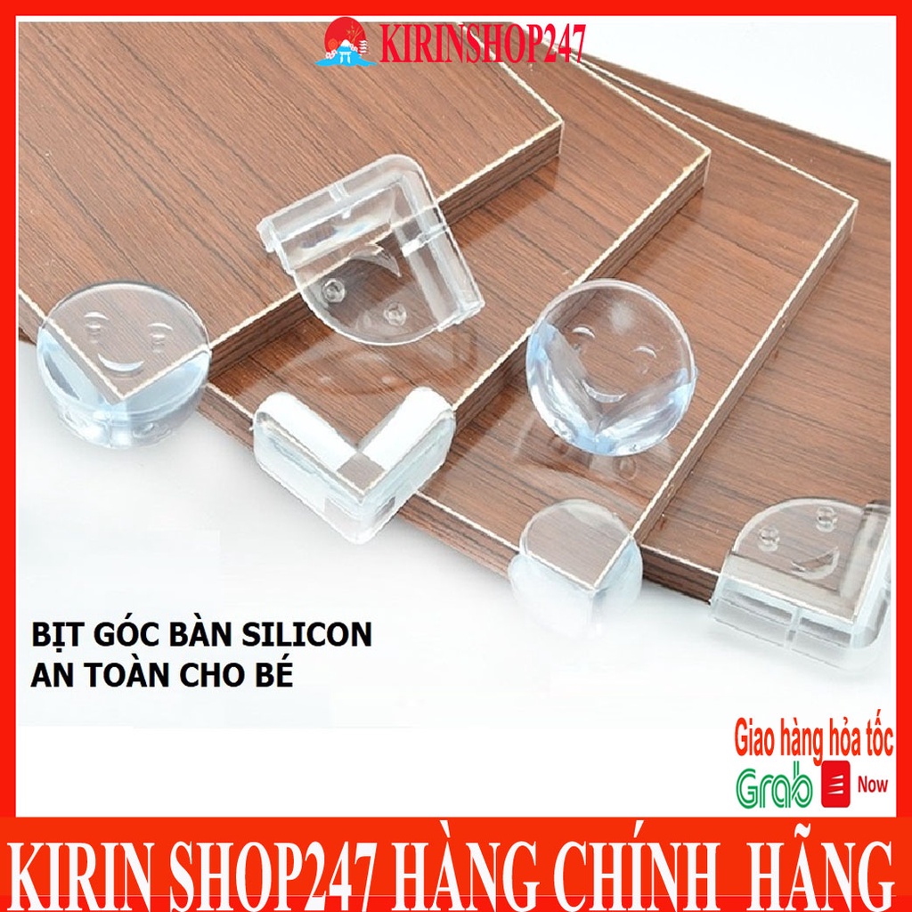 Set 4 bịt cạnh bàn silicon bảo vệ an toàn cho bé
