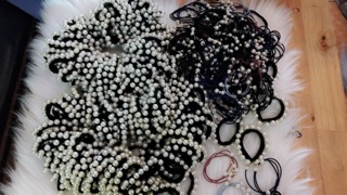 Dây cột tóc đính hột châu giả