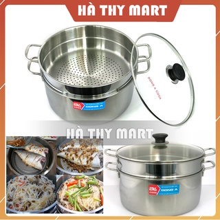 Bộ nồi xửng hấp inox bếp từ Đông Á Cook 3 chi tiết [đường kính 24cm]