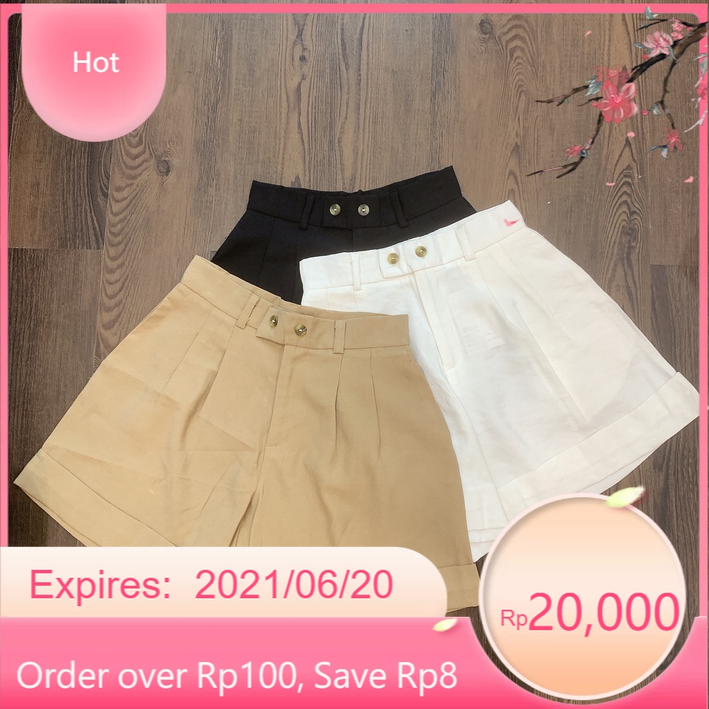 MSQ002 Quần Short Nữ Ống Rộng Kaki Xinh Xắn Quần Ngắn Phong Cách Hàn Quốc Nữ Tính Sang Trọng Ulzzang