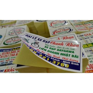 In ảnh, tem nhãn lên decal bóc dính theo yêu cầu.