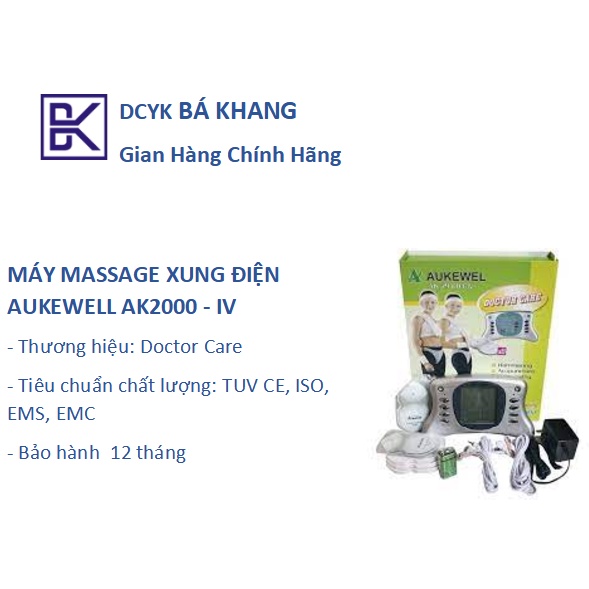 MÁY MASSAGE XUNG ĐIỆN AUKEWEL  AK2000 - IV (8 MIẾNG DÁN)️