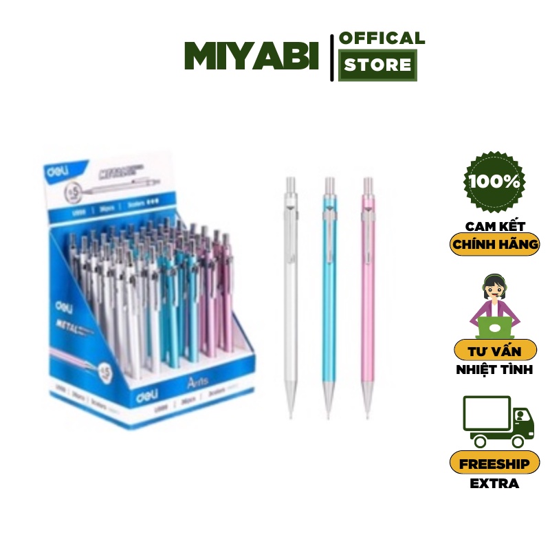 Bút chì kim 0.5mm / 0.7mm Deli / U999 / 1 cái - Bút chì bấm cao cấp - MIYABI STORE