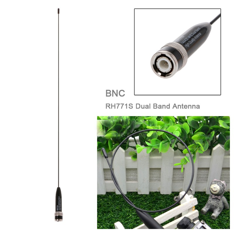 Ăng Ten Rh771S Bnc Siêu Mỏng Vhf + Uhf Cho Icom Ic-V8 Ic-V80 Radio Kenwood Tk100