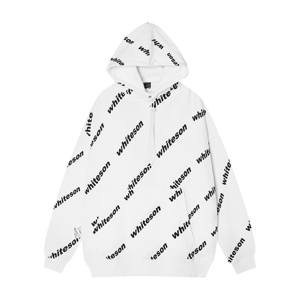 HOODIE "WHITE SON MONOGRAM LOGO" WHITE