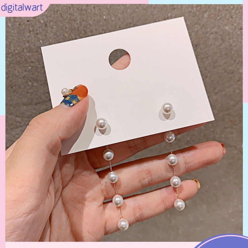 Hoa Tai Dáng Dài Đính Ngọc Trai Nhân Tạo Thời Trang Dành Cho Nữ