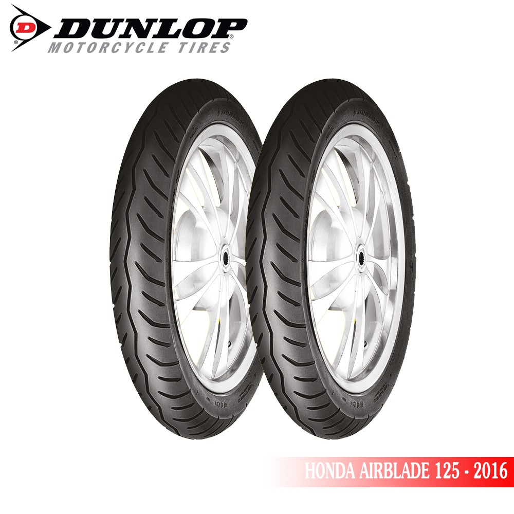 Cặp lốp  ( Vỏ ) xe HONDA AIR BLADE 125 2016 DUNLOP TRƯỚC 80/90-14 D115 và SAU 90/90-14 D115 _ Lốp Trung Thành