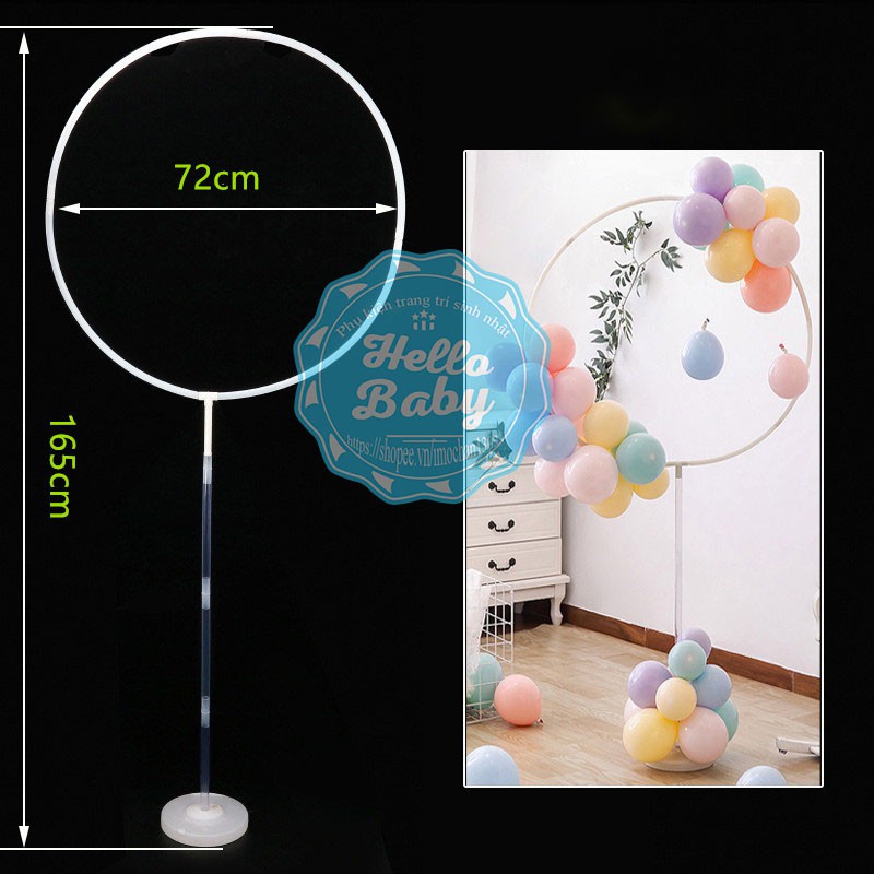 Trụ hình tròn gắn bóng trang trí sinh nhật, sự kiện, decor... (Cao 170cm)