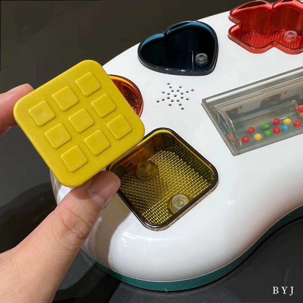 Đồ chơi giáo dục sớm thả khối, nhận biết hình học có xúc sắc và nhạc vui nhộn