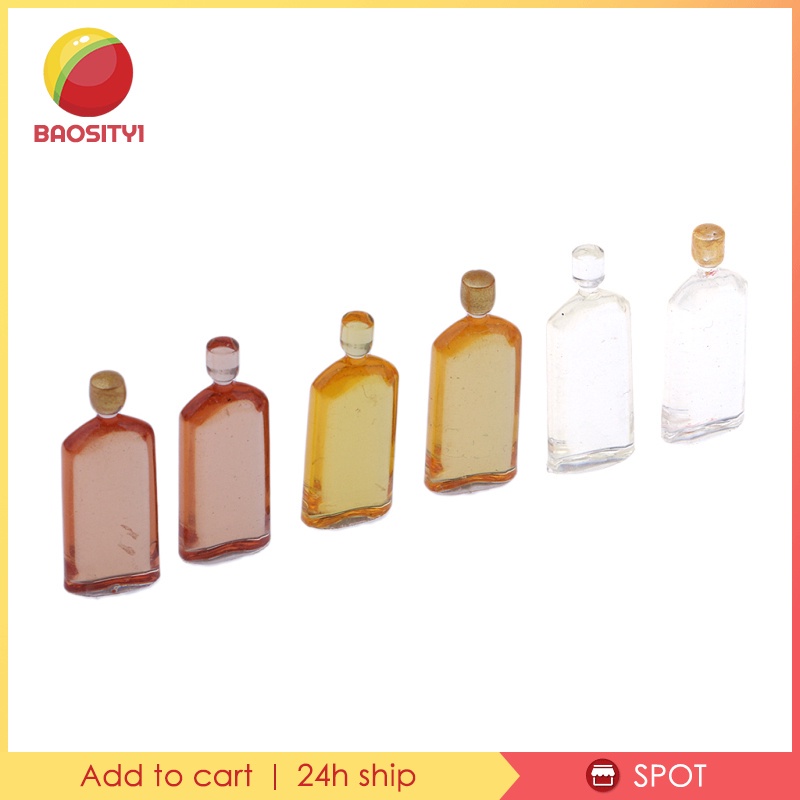 Set 6 Chai Rượu Whisky Mini Trang Trí Nhà Búp Bê