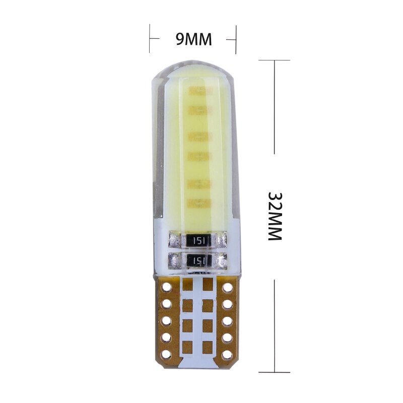 Bộ 10 Bóng Đèn Led T10 Cob W5W 168 194 501 Wy5W Gắn Biển Số/Trần/Cửa Xe Ô Tô