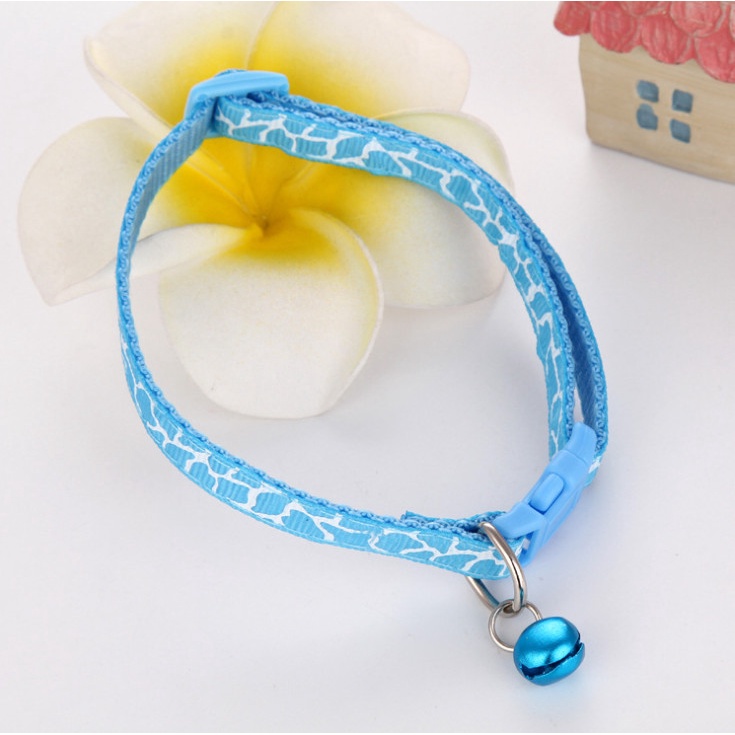 [HCM] Vòng cổ chó mèo họa tiết thú cưng có chuông (nhiều màu sắc)