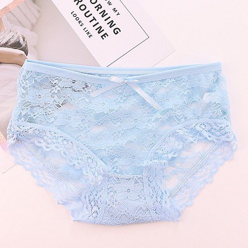 Quần lót nữ sexy vải ren thoáng mát hoa đính nơ - 3808 | BigBuy360 - bigbuy360.vn