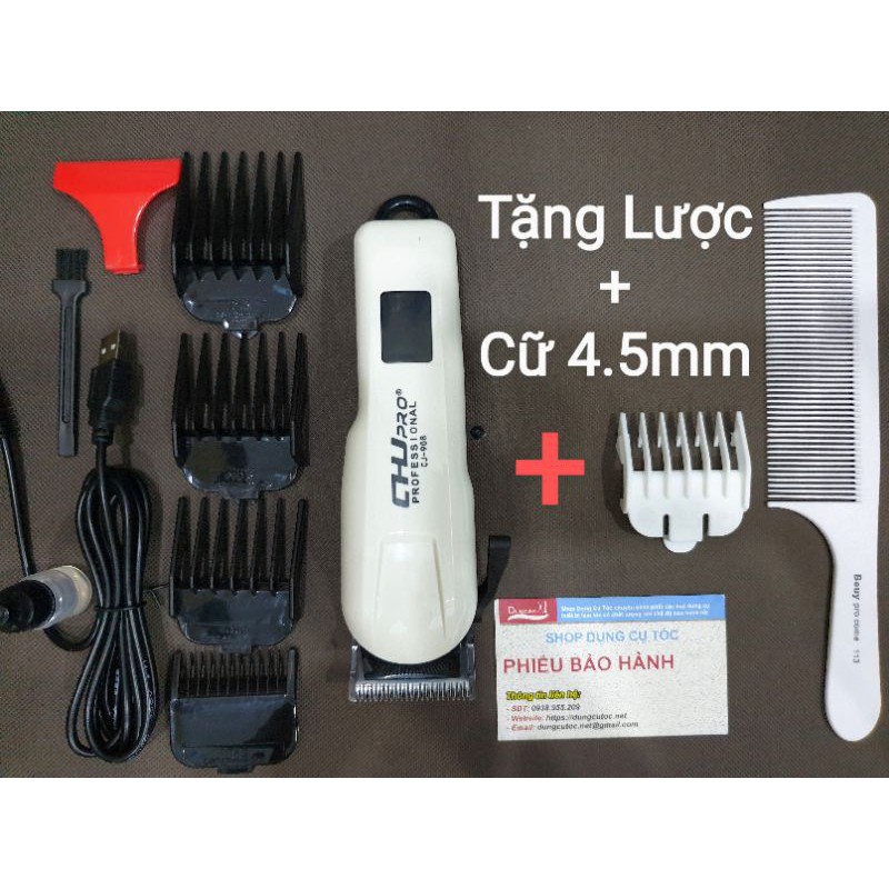 Tông Đơ Cắt Tóc ChuPro CJ 908, Tông Đơ Cắt Tóc Chuyên Fade ChuPro CJ-908.(Ảnh thật)