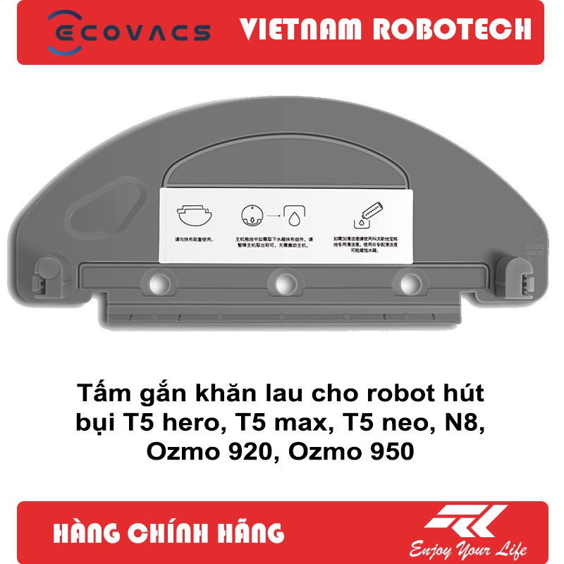 Tấm gắn khăn lau cho robot hút bụi T5 hero, T5 max, T5 neo, N8, Ozmo 920, Ozmo 950