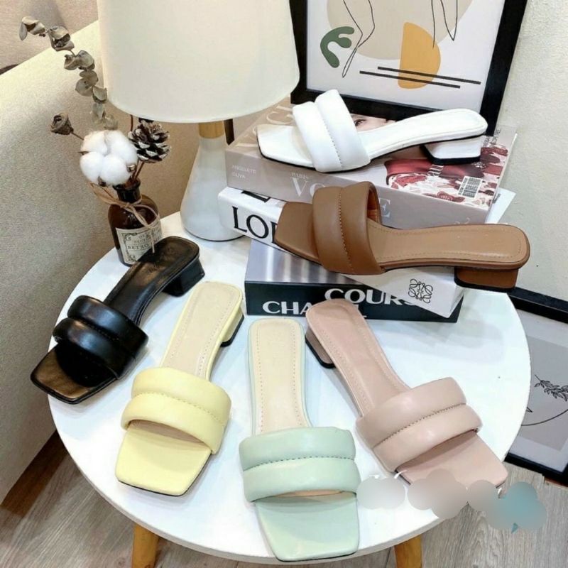 Dép quai ngang/ guốc quai ngang, quai phồng 3p siêu xinh