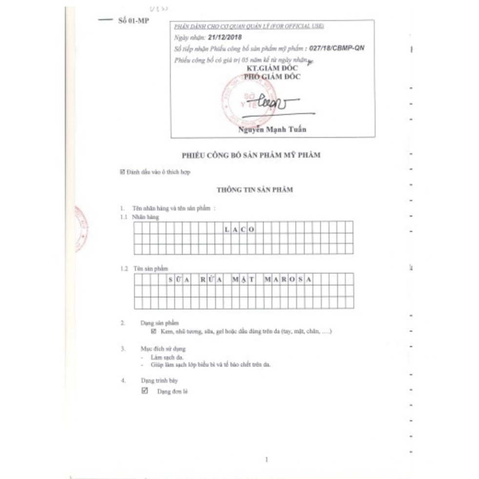 [Mã LT50 giảm 50k đơn 250k] sữa rửa mặt Laco Luxury Marosa | BigBuy360 - bigbuy360.vn