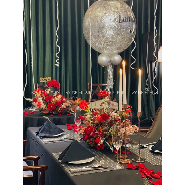 Bộ Chân nến Decor Vintage siêu sang, Chân nến để bàn trang trí