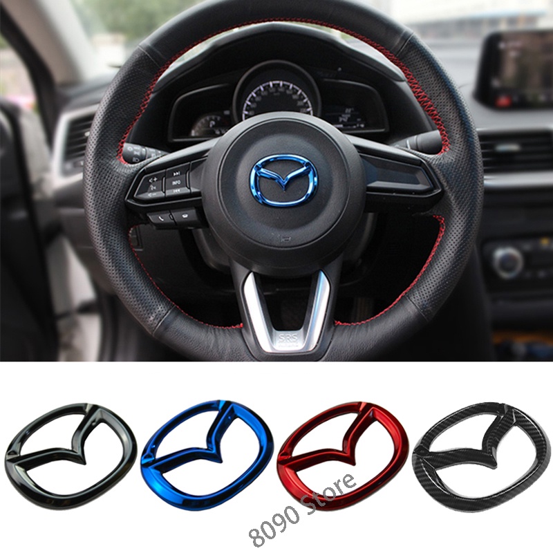 Huy Hiệu Inox Trang Trí Vô Lăng Xe Hơi Mazda 3 CX5 CX30 Chuyên Dụng