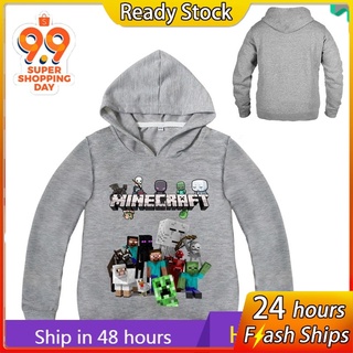 Áo Hoodie Tay Dài In Hoạt Hình Minecraft Nhiều Màu Sắc T048