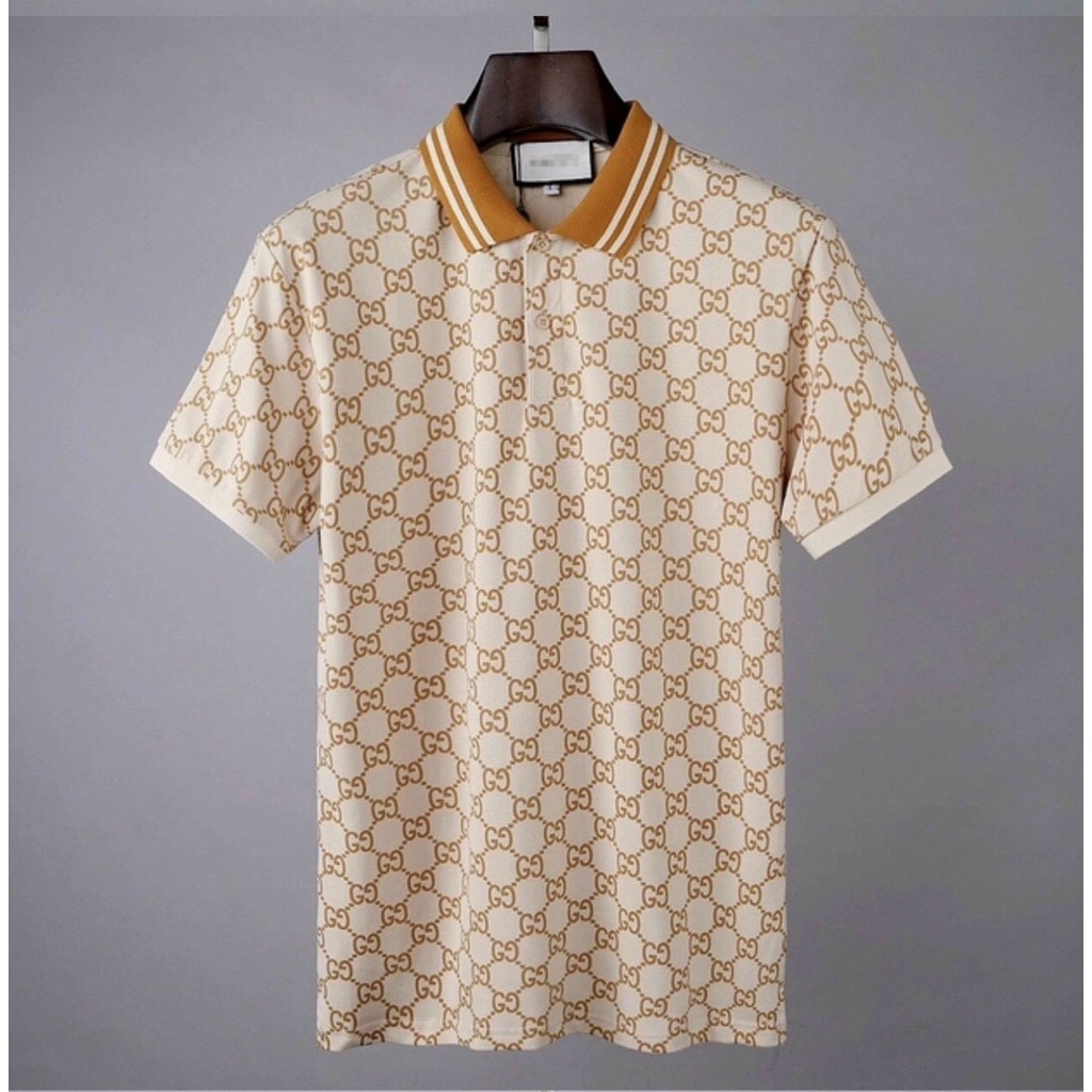 Áo polo cổ bẻ nam nữ im hình họa tiết GG siêu hot HARI