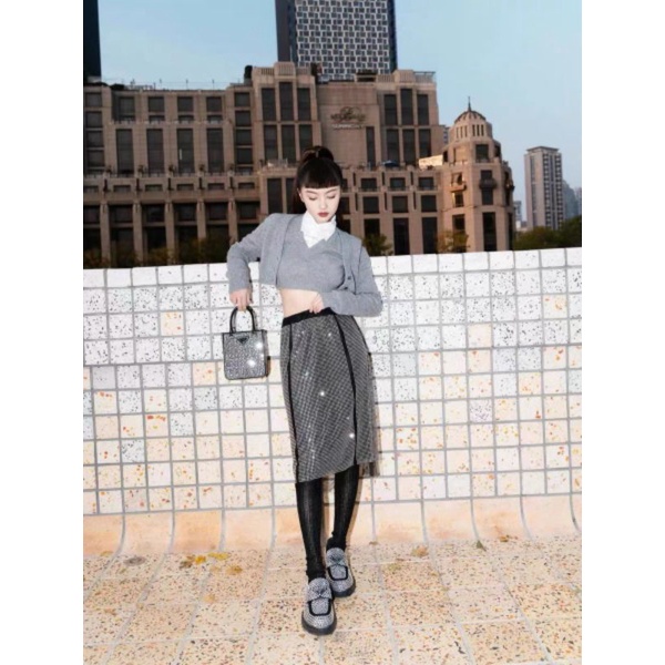 Túi xách nữ C.N tote bag sz17cm đá sáng bóng lấp lánh cực đẹp fullbox