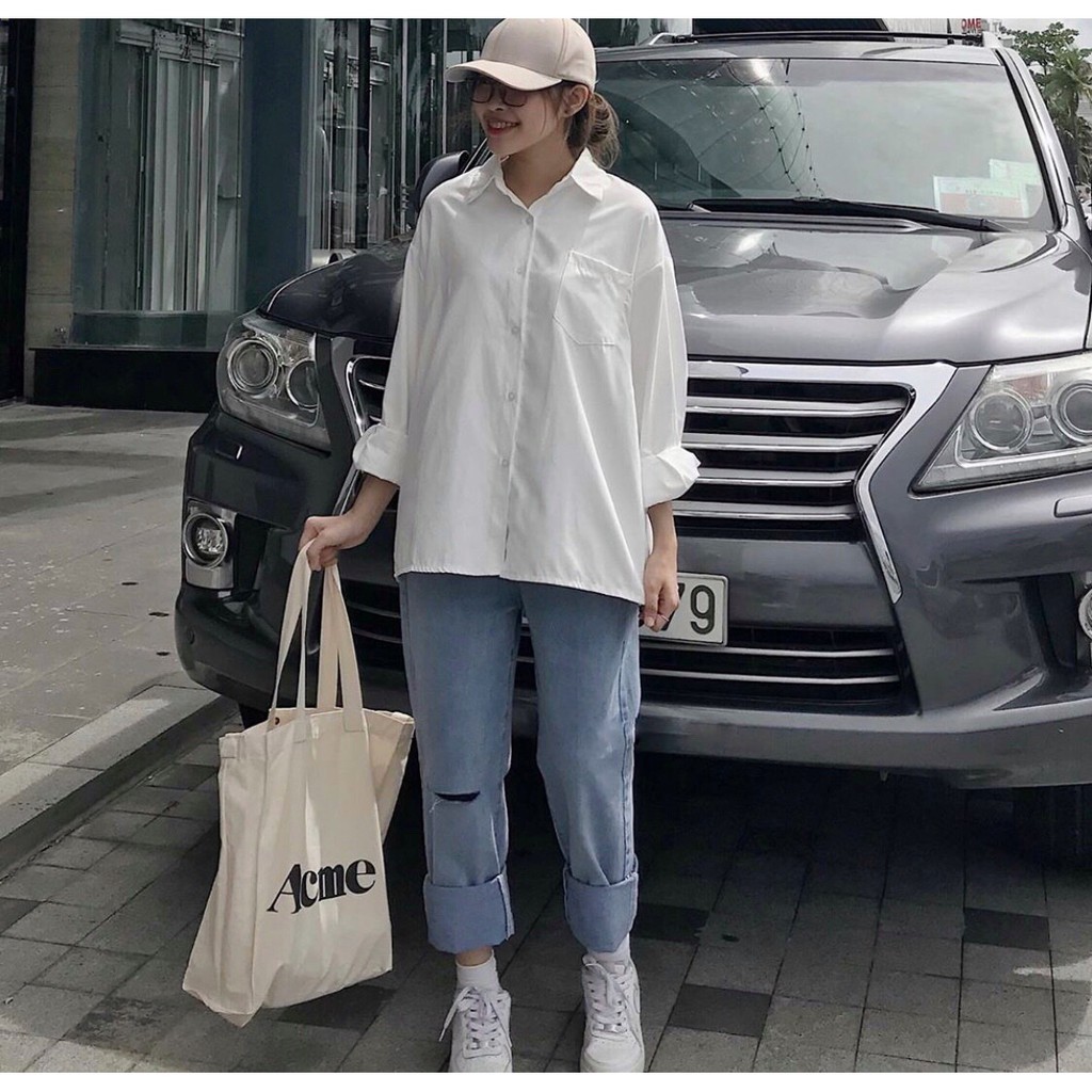 Quần Jean Ống Rộng Rách Gối V2 SIMPLE JEANS Dáng Suông Ulzzang