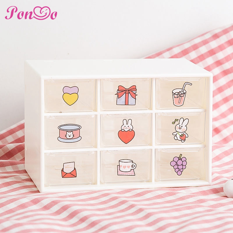 Hình dán hoạt hình 30 họa tiết trang trí chai nước DIY