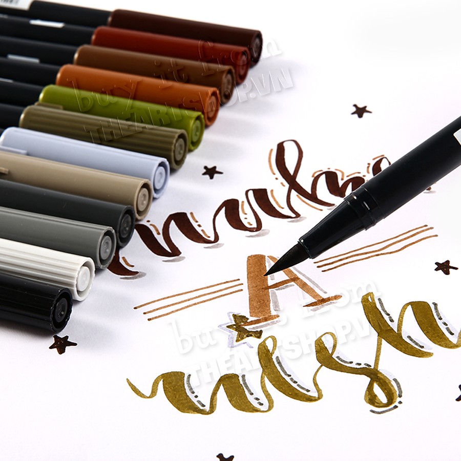Bút cọ TOMBOW ABT dual brush pens - tone màu Đất mộc mạc THEARTSHOP