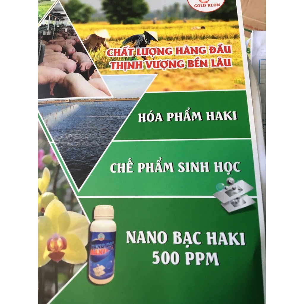 Chế phẩm Nano bạc HAKI 500ml ứng dụng trong thủy sản trồng trọt chăn nuôi