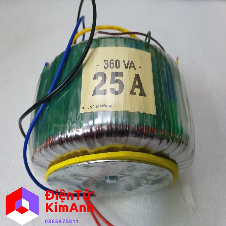 Biến áp xuyến 25A 40V đối xứng