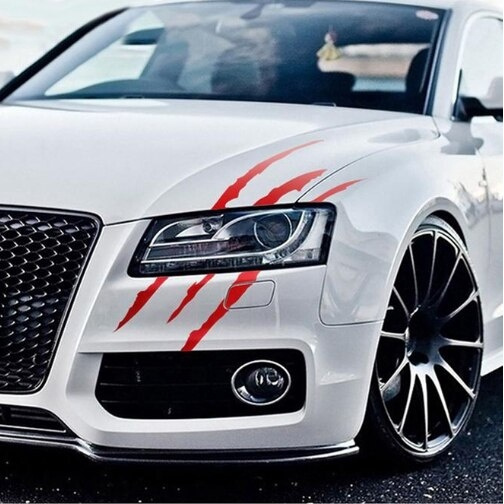 Auto Car Sticker Reflective Claw Scratch Stripe Marks Đèn pha Decal Dán xe