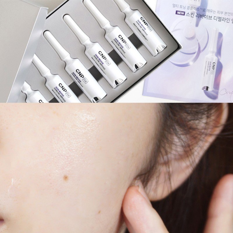 Gói sampke tinh chất siêu dưỡng trắng, hủy nám thế hệ mới cnp multi toning complex skin revive demeline ampoul