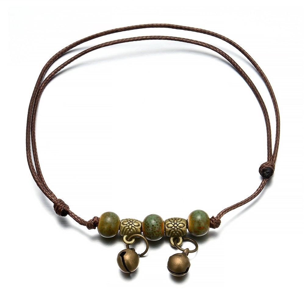 Lắc Chân Đính Hạt Và Chuông Thời Trang Đi Biển Cho Nữ Mua 1 Tặng 1