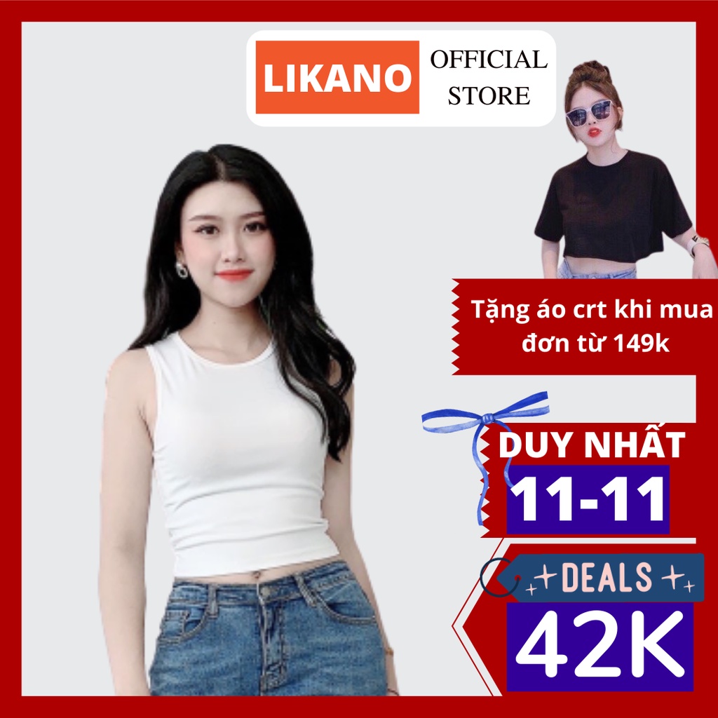 Áo Croptop ba lỗ body 9 màu siêu đẹp LIKANO CRT19