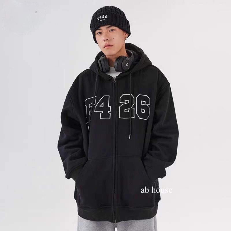 Áo Khoác Nỉ Bông Hoodie Zip F426 Unisex Nam/Nữ (Ảnh Thật/