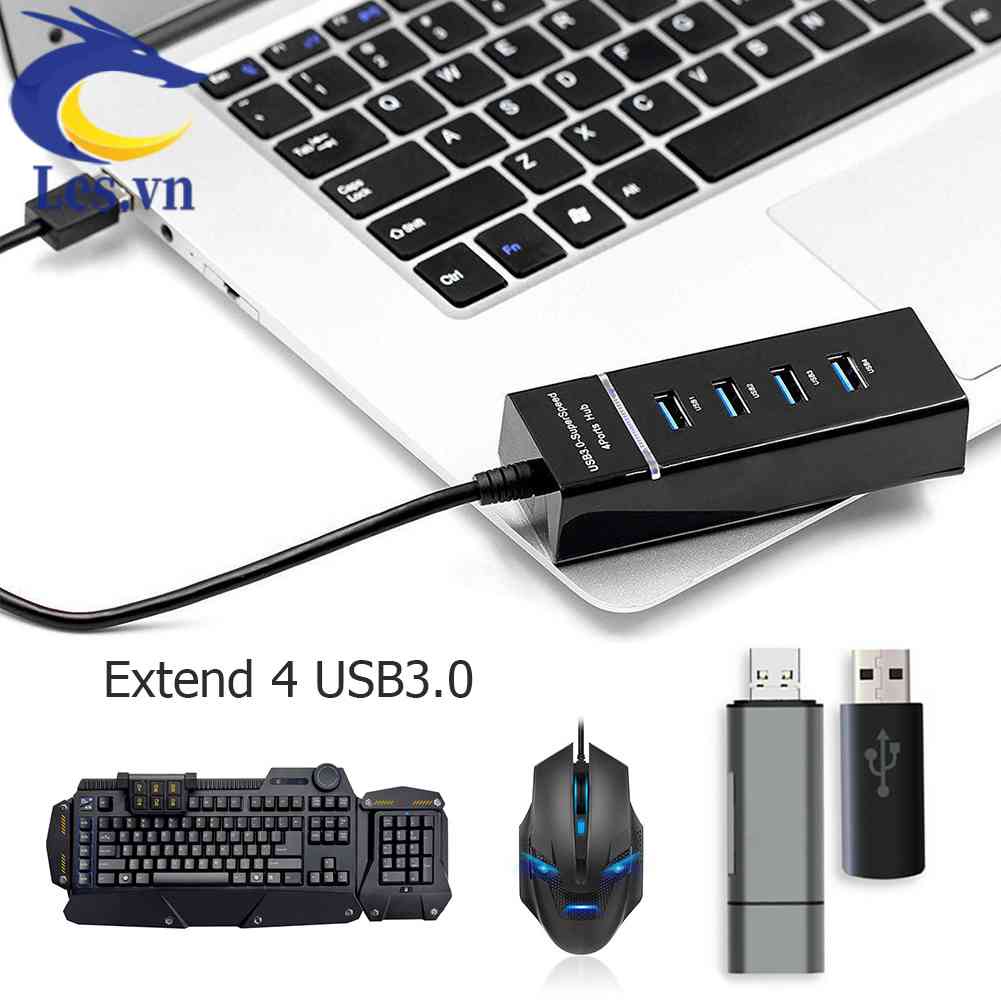 Cáp ChuyểN ĐổI Hub 4 CổNg USB 3.0 TốC Độ Cao 5Gbps Cho Laptop / PC