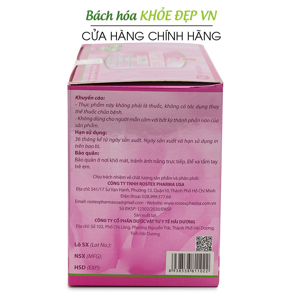 Cốm Collagen Diệp Lục giúp đẹp da, tăng nội tiết tố nữ - Hộp 30 gói [Cốm Collagen Roxtech Diệp Lục Gói Hồng]