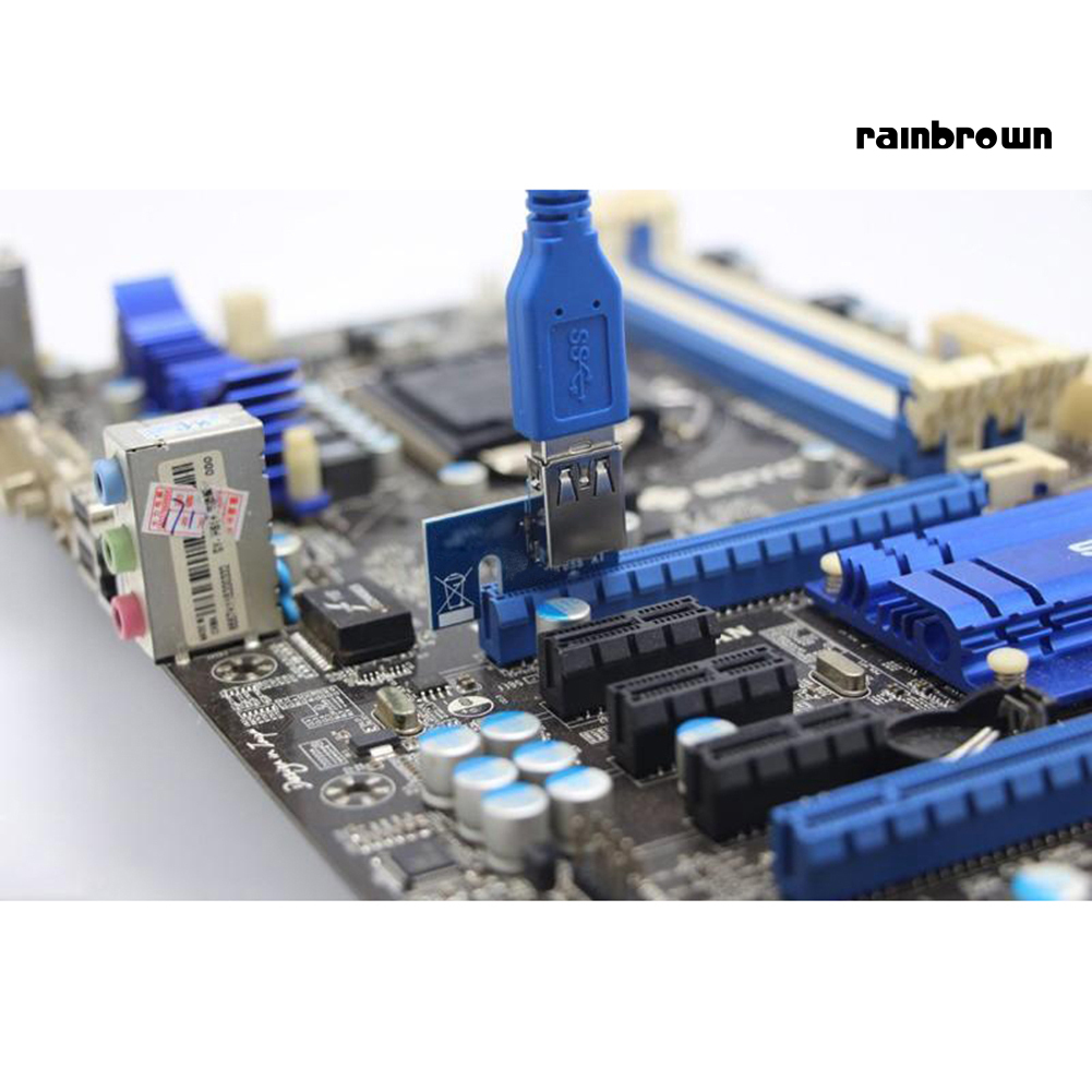 USB 3.0 PCI Express PCI-E 1x Extender Riser Card Board Adapter for Mining /RXDN/