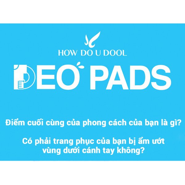 [SALE RẺ VÔ ĐỊCH] Miếng dán thấm hút vùng nách How Do U Dool Deo Pads (1 hộp -14 miếng) - The Beauty Guide